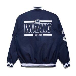 Wu-Tang Clan Official Jacket WuWear Hip Hop (Navy/White) Size (Large)